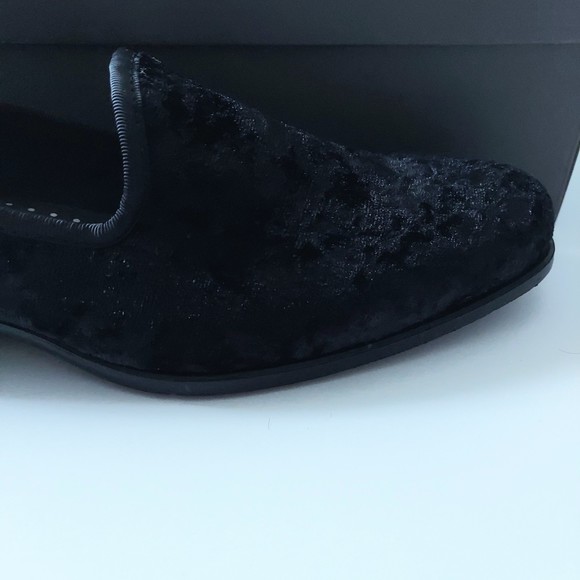 Stacy Adams Black Velour Sultan Slip On Loafers with Box in Men's Sz 7 - Picture 9 of 11